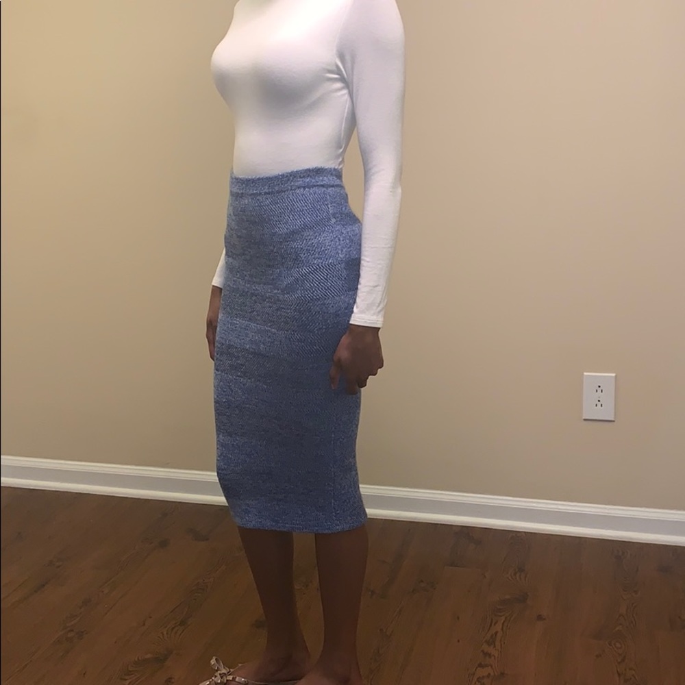 Alice + Olivia Midi Marled Knit Skirt
